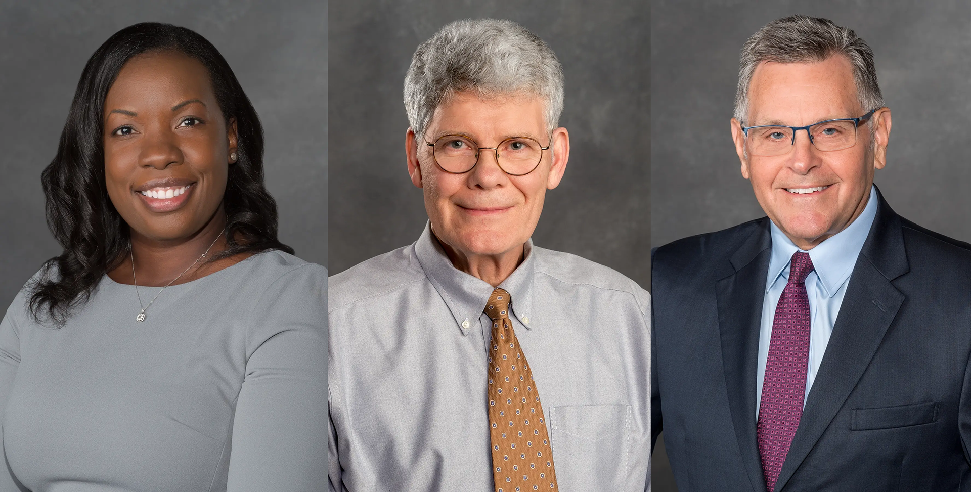 (From left to right) Anika Hines, Ph.D., M.P.H., Michael Miles, M.D., Ph.D., and Curtis Sessler, M.D.